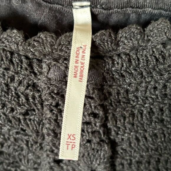 Free People Dahlia Midi Black Dress Backless Crochet Halter Size XS - Picture 11 of 12